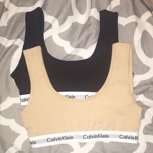 Calvin Klein bra tops NUDE & BLACK